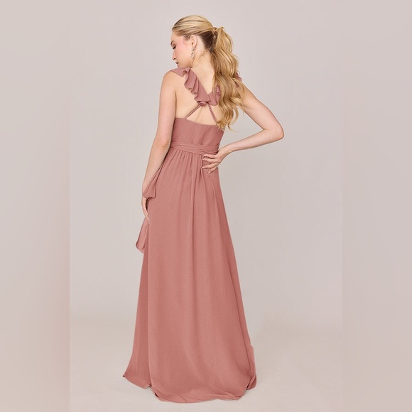 NWT Revelry Valerie Chiffon Faux Wrap Dress
size: 12
color: Desert Rose - 945 - Picture 3 of 16